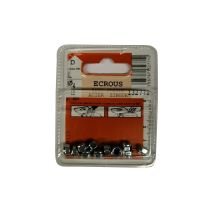 Ecrous auto-frein acier zingué ø4mm - Les 12 pièces