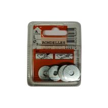 Rondelles extra large acier zingué ø5mm - Les 12 pièces
