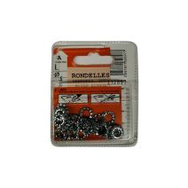 Rondelles dentures acier zingué ø6mm - Les 30 pièces