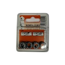 Rondelles dentures acier zingué ø8mm - Les 20 pièces
