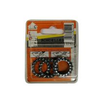 Rondelles dentures acier zingué ø16mm - Les 5 pièces