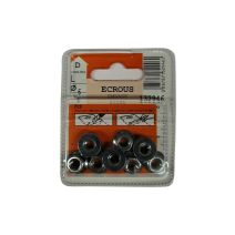 Ecrous embase acier ø6mm - Les 8 pièces