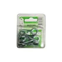 Pitons fermés acier zingué L.30 ø4mm - Les 8 pièces