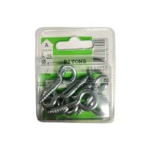 Pitons fermés acier zingué L.25 ø4mm - Les 9 pièces