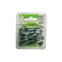 Pitons fermés acier zingué L.35 ø4,5mm - Les 6 pièces