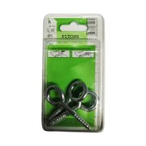 Pitons fermés acier zingué L.40 ø5mm - Les 4 pièces