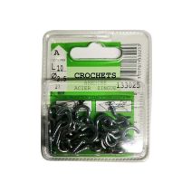 Crochets armoire acier zingué L.10 ø2,5mm - Les 27 pièces