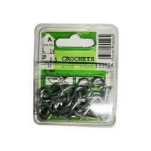 Crochets armoire acier zingué L.16 ø2,5mm - Les 23 pièces