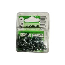 Crochets armoire acier zingué L.16 ø3mm - Les 17 pièces