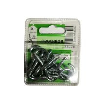 Crochets armoire acier zingué L.20 ø3mm - Les 16 pièces