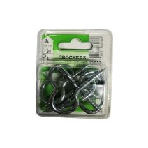 Crochets armoire acier zingué L.30 ø4mm - Les 8 pièces