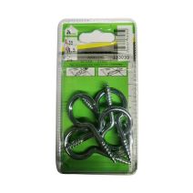 Crochets armoire acier zingué L.35 ø4,5mm - Les 6 pièces