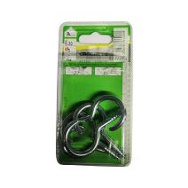 Crochets armoire acier zingué L.30 ø5mm - Les 4 pièces