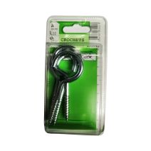 Crochets armoire acier zingué L.50 ø5mm - Les 4 pièces