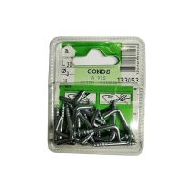 Gonds à vis acier zingué L.30 ø3mm - Les 18 pièces