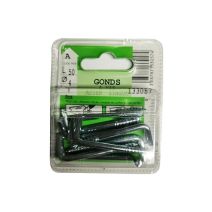 Gonds à vis acier zingué L.50 ø4mm - Les 8 pièces