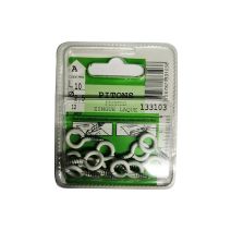 Pitons fermés zingués laqués L.10 ø2,5mm - Les 12 pièces
