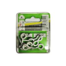 Pitons fermés zingués laqués L.12 ø2,5mm - Les 8 pièces