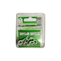 Crochets armoire zingué laqué L.10 ø2,25mm - Les 12 pièces