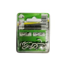 Crochets armoire zingué laqué L.10 ø2,5mm - Les 12 pièces