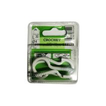 Crochets armoire zingué laqué L.30 ø4mm - Les 4 pièces