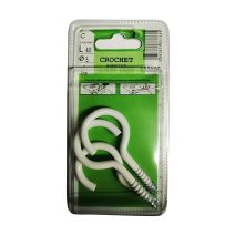 Crochets armoire zingué laqué L.40 ø5mm - Les 3 pièces