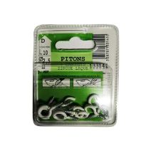 Piton + crochets zingué laqué L.10 ø2,5mm - Les 12 pièces