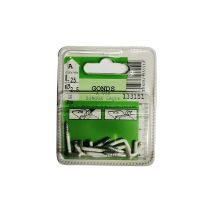 Gonds à vis zingué laqué L.25 ø2,5mm - Les 10 pièces