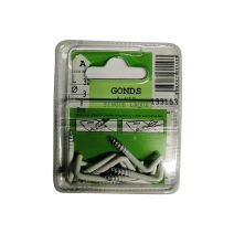 Gonds à vis zingué laqué L.30 ø3mm - Les 9 pièces