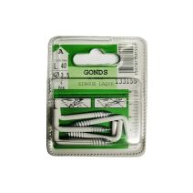 Gonds à vis zingué laqué L.40 ø3,5mm - Les 6 pièces