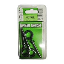 Pitons à collerette métaux acier zingué L.40 ø5mm - Les 3 pièces