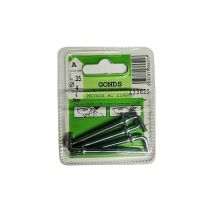 Gonds à collerette métaux acier zingué L.35 ø4 - Les 4 pièces