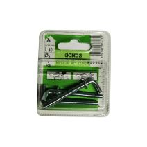 Gonds à collerette métaux acier zingué L.40 ø5 - Les 3 pièces