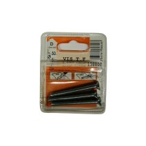 Vis tête fraisée 6 pans creux acier zingué L.50 ø5mm - Les 3 pièces