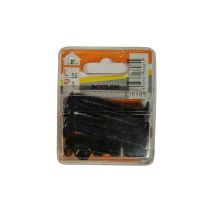 Boulons TRCC acier noirci 7x50mm - Les 5 pièces