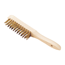 Brosse à manche Laitonné long 4 Rangs