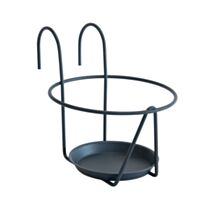 Porte pot + soucoupe crochet anthracite 16-18cm - LOUIS MOULIN