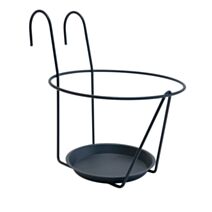 Porte pot + soucoupe crochet gris Ø25cm - LOUIS MOULIN