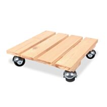 Support pot à roulettes bois 30x30cm Basics brut - LOUIS MOULIN