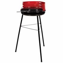 Barbecue charbon de bois Lanzarote acier émaillé Ø40cm rouge - SOMAGIC