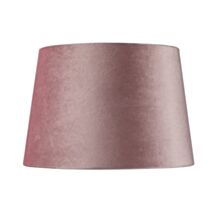 Abat-jour Sidony en velours Ø24 x H16,5 cm vieux rose - MATHIAS