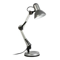 Lampe de bureau Tempo 15 x H60 cm E27 25W métal gris - MATHIAS