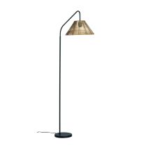 Lampadaire téri h.174 cm fer/rotin