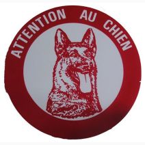 Plaque adhésive Attention au chien