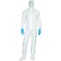 Combinaison jetable avec cagoule dt115 blanc