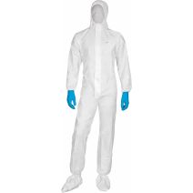 Combinaison jetable avec cagoule dt115 blanc l