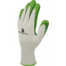 Gant tricot blanc/vert t9