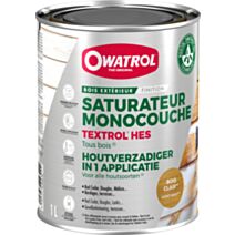 Saturateur monocouche tous bois Textrol HES bois clair 1L - OWATROL