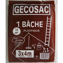 Bâche de protection polyéthylène translucide 3 x 4m