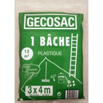 Bâche de protection polyéthylène translucide 3 x 4m